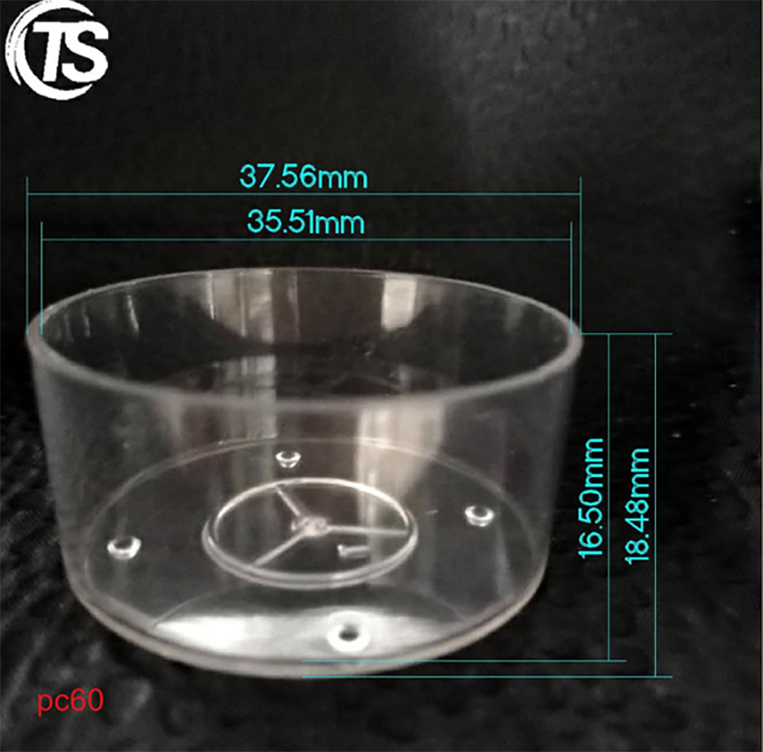 PC60热卖塑料蜡烛壳尺寸图