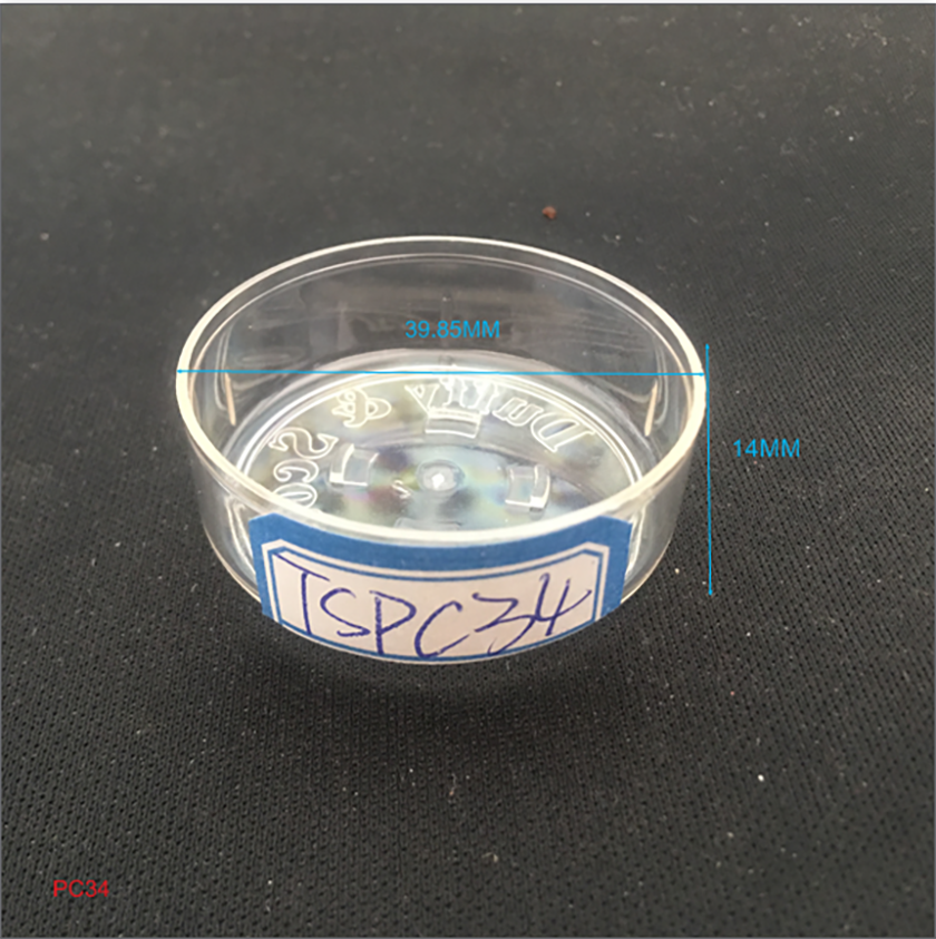 PC34小圆形透明塑料蜡烛壳尺寸图