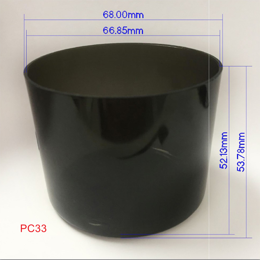 PC33圆柱形塑料蜡烛壳尺寸图