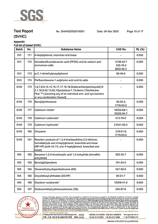 PC40 REACH国际环境认证15