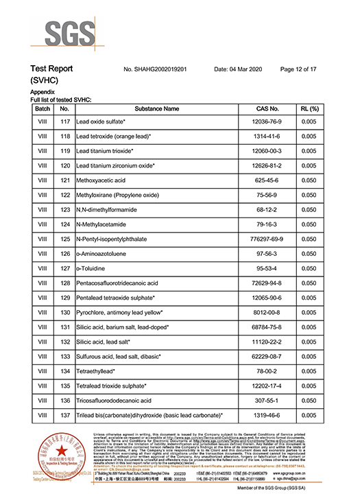 PC40 REACH国际环境认证12