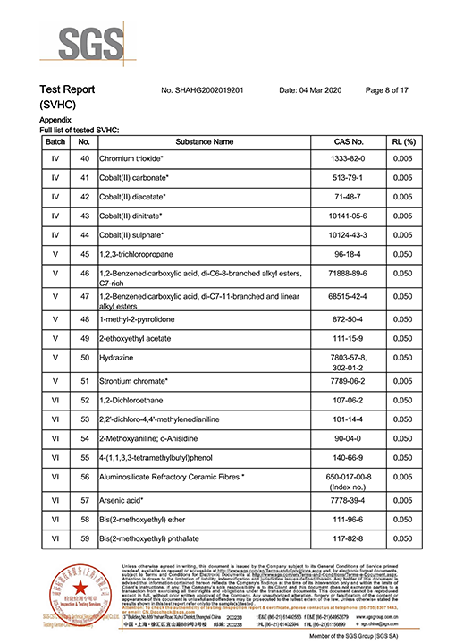 PC40 REACH国际环境认证8